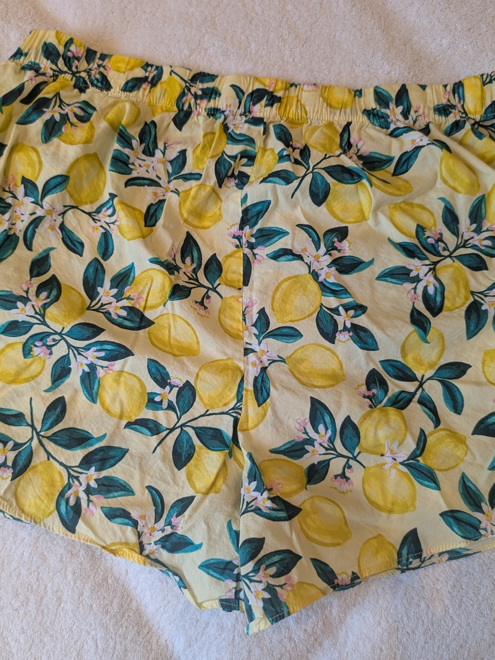 Draper James Lemon Print Shorts in Yellow & Green